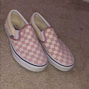 Pink checkered vans